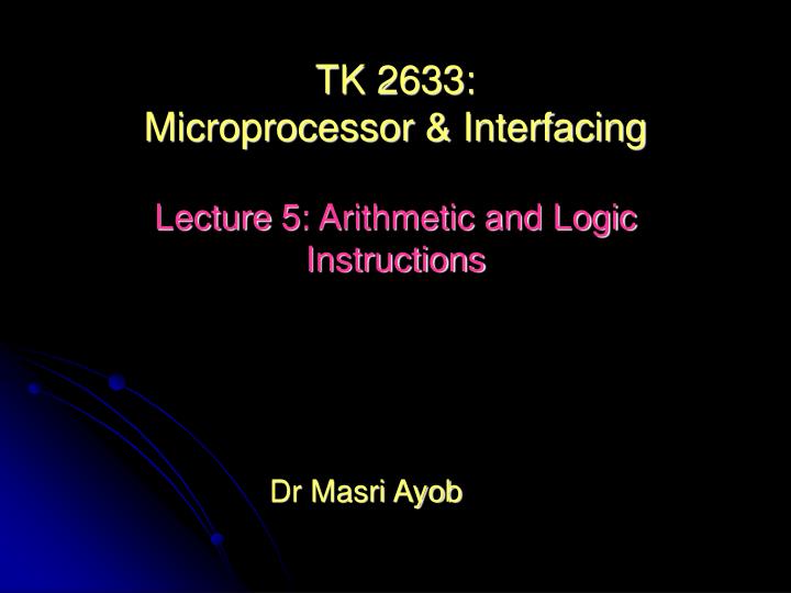 tk 2633 microprocessor interfacing