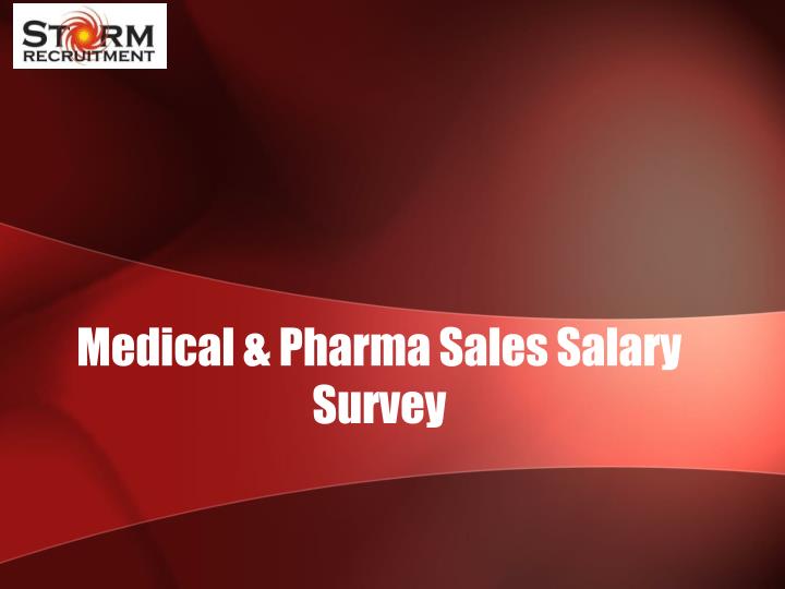medical pharma sales salary survey