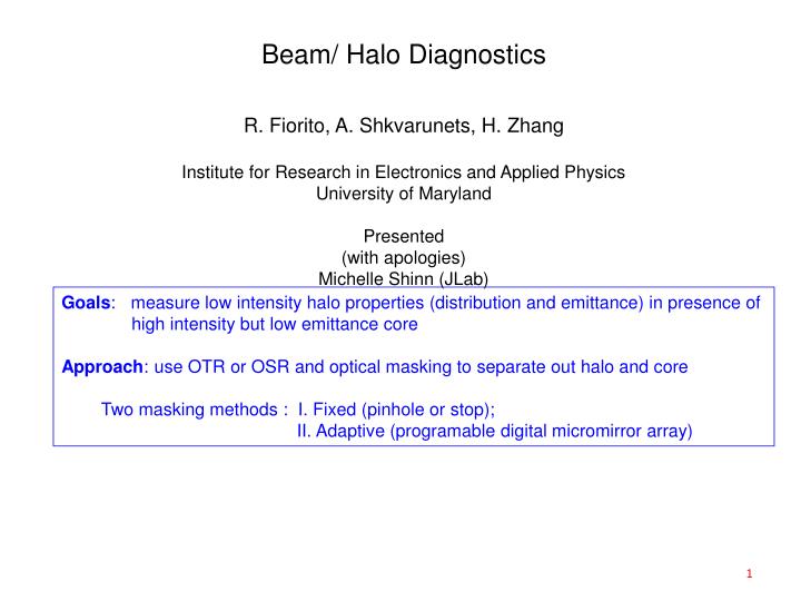 beam halo diagnostics