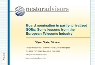 Board nomination in partly- privatized SOEs: Some lessons from the European Telecoms Industry