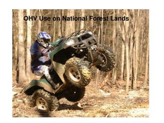 OHV Use on National Forest Lands