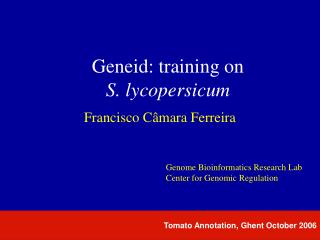 Geneid: training on S. lycopersicum