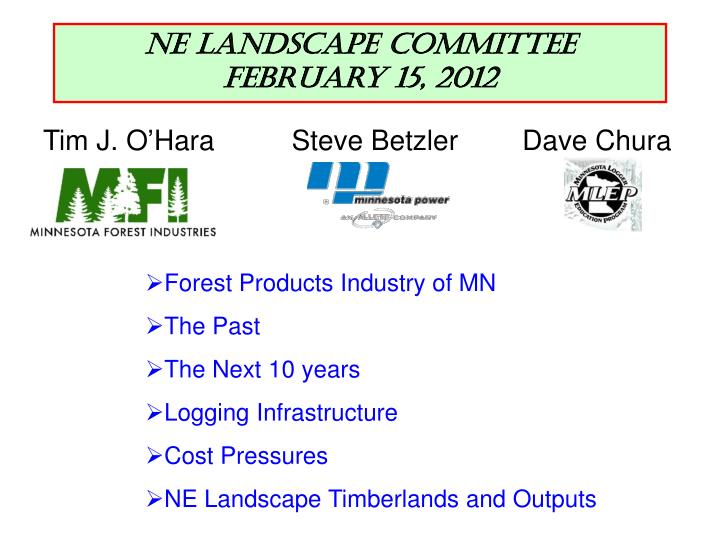 ne landscape committee february 15 2012