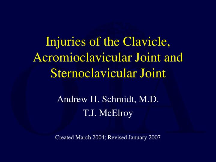 injuries of the clavicle acromioclavicular joint and sternoclavicular joint