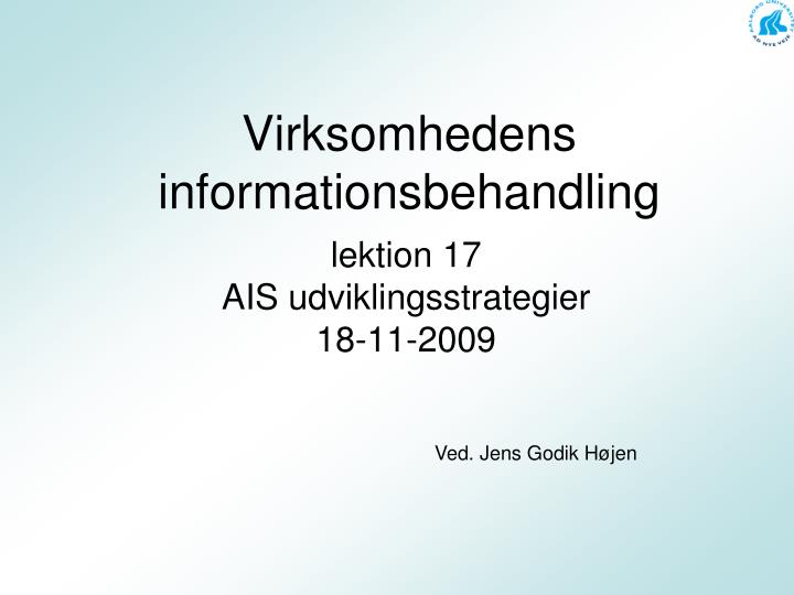 virksomhedens informationsbehandling