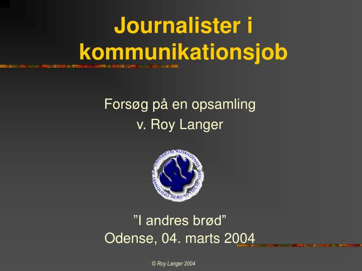 journalister i kommunikationsjob