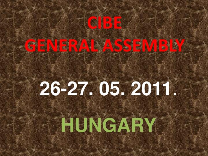 cibe general assembly
