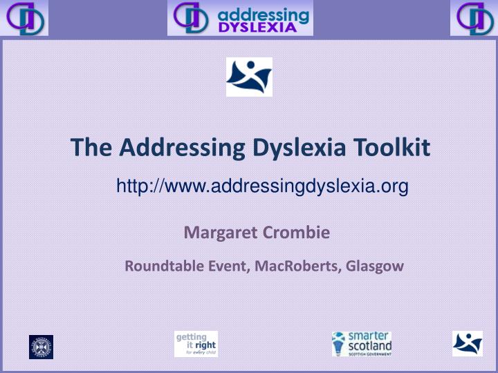 the addressing dyslexia toolkit