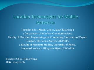 location technologies for mobile networks