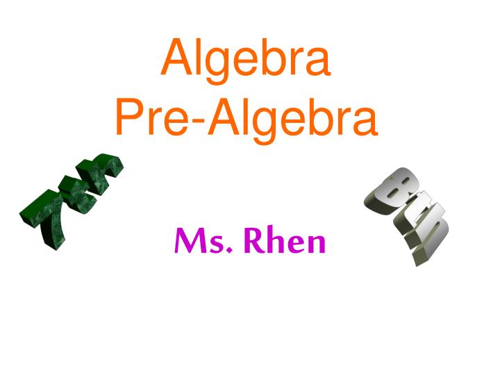 algebra pre algebra