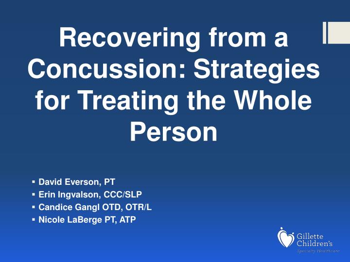 recovering from a concussion strategies for treating the whole person