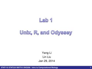 Lab 1 Unix, R, and Odyssey