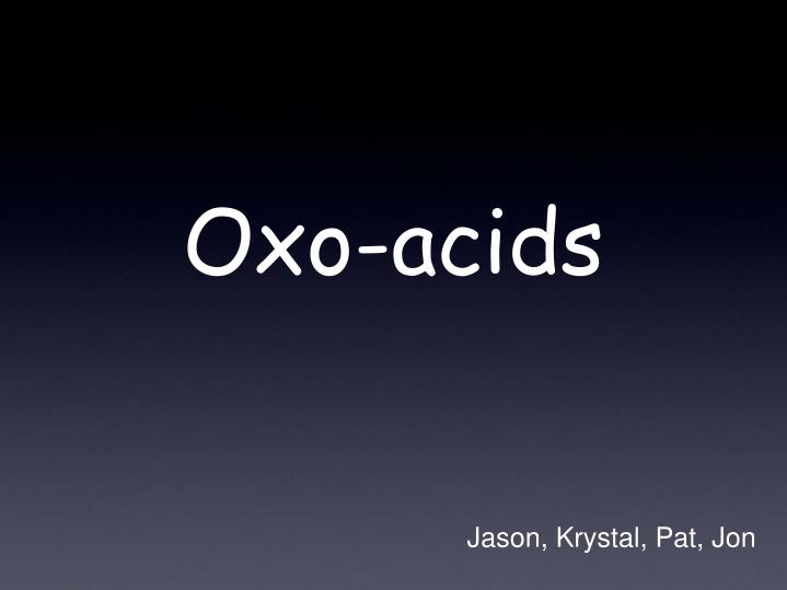 oxo acids
