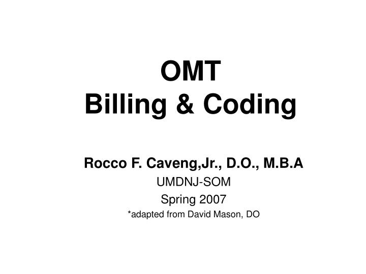 omt billing coding