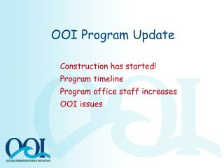 OOI Program Update