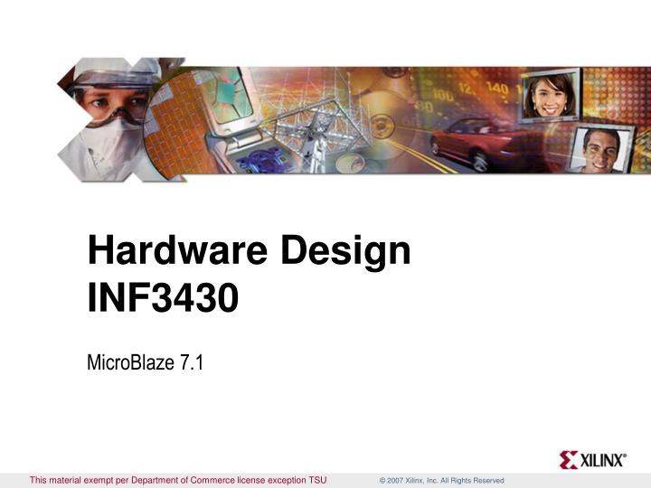 hardware design inf3430
