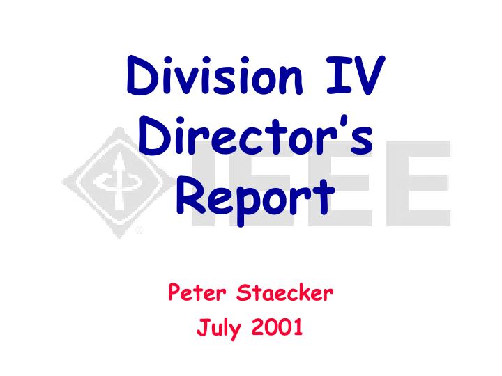 division iv director s report