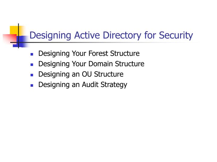 designing active directory for security