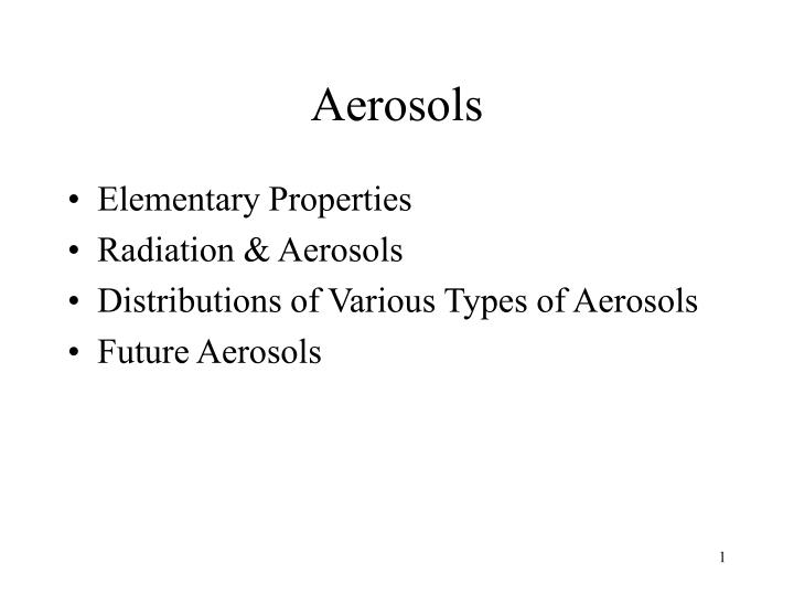 aerosols