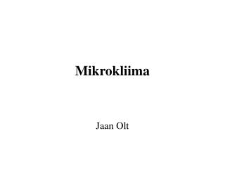 mikrokliima