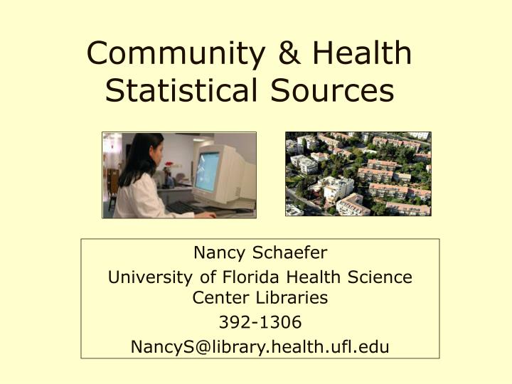 community health statistical sources