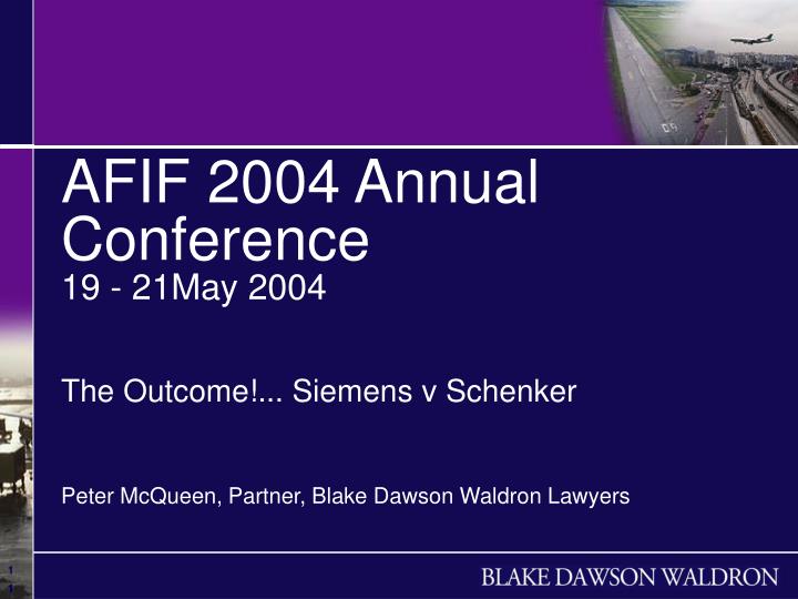 afif 2004 annual conference 19 21may 2004