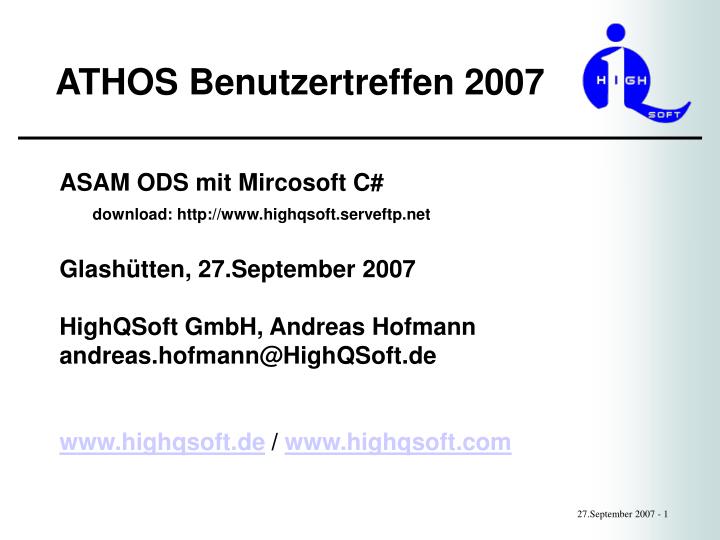 athos benutzertreffen 2007