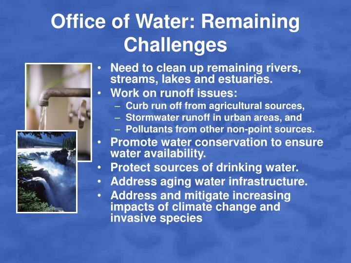 office of water remaining challenges