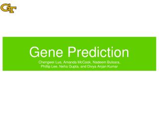 Gene Prediction