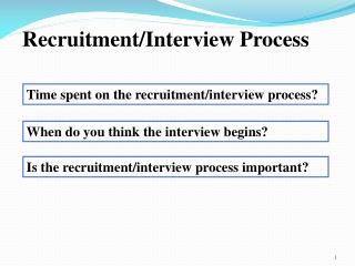 Time spent on the recruitment/interview process?