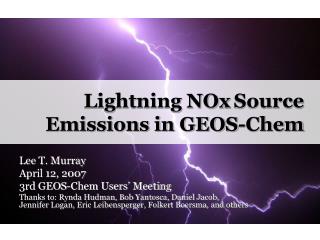 Lightning NOx Source Emissions in GEOS-Chem