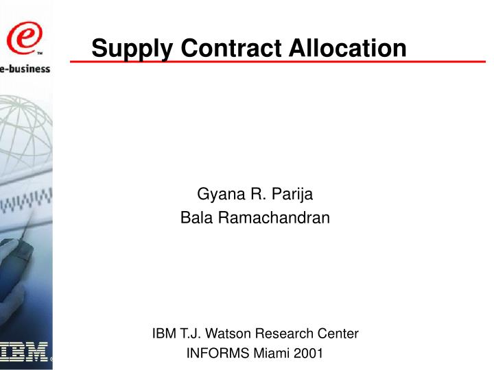 supply contract allocation