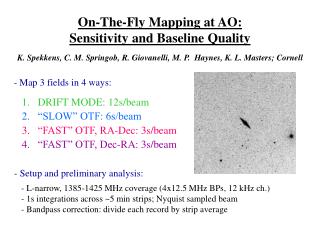On-The-Fly Mapping at AO: Sensitivity and Baseline Quality