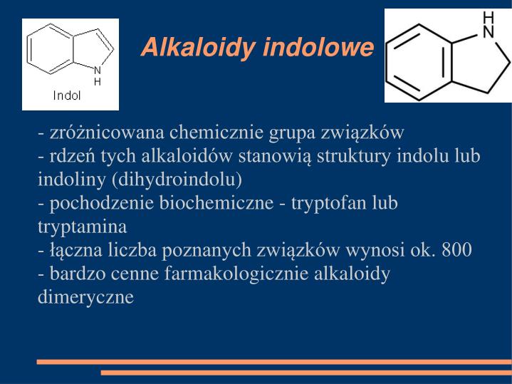alkaloidy indolowe