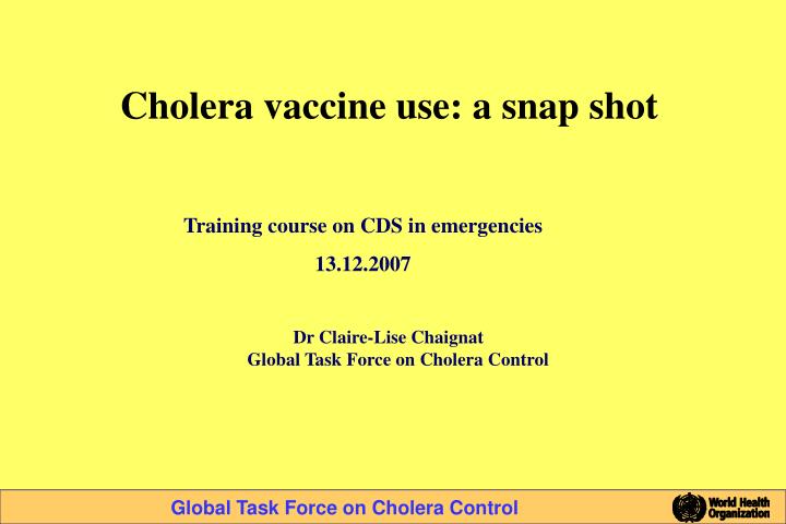 cholera vaccine use a snap shot