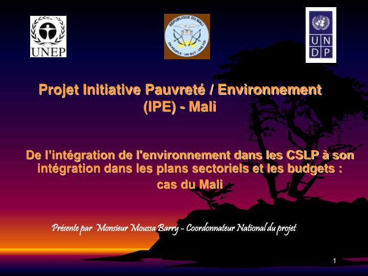 projet initiative pauvret environnement ipe mali
