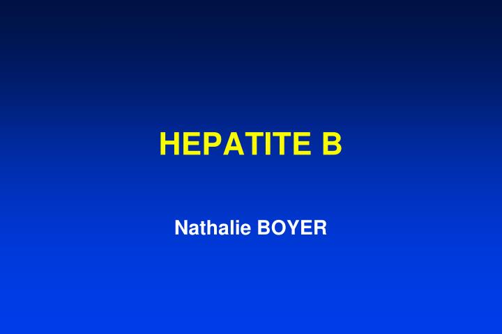 hepatite b nathalie boyer