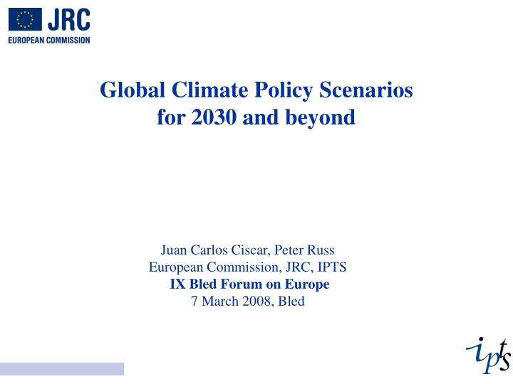 global climate policy scenarios for 2030 and beyond