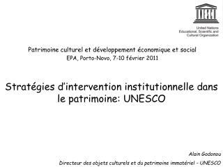 strat gies d intervention institutionnelle dans le patrimoine unesco