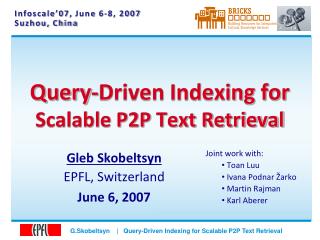 Query-Driven Indexing for Scalable P2P Text Retrieval