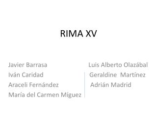 rima xv