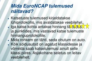 mida euroncap tulemused n itavad