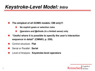 Keystroke-Level Model: Intro