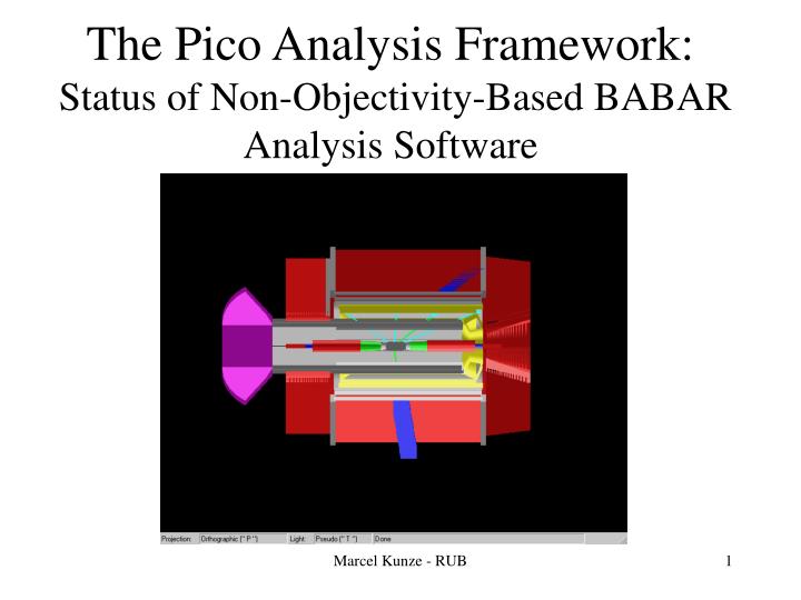 the pico analysis framework status of non objectivity based babar analysis software