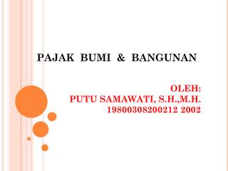 PPT - PAJAK BUMI DAN BANGUNAN PowerPoint Presentation, Free Download ...