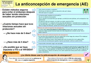 la anticoncepci n de emergencia ae