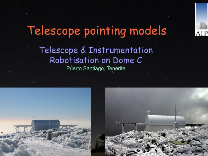 telescope pointing models