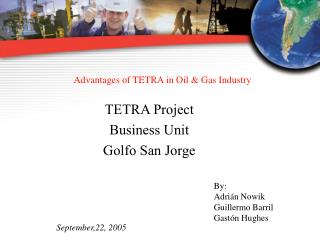 Advantages of TETRA in Oil &amp; Gas Industry