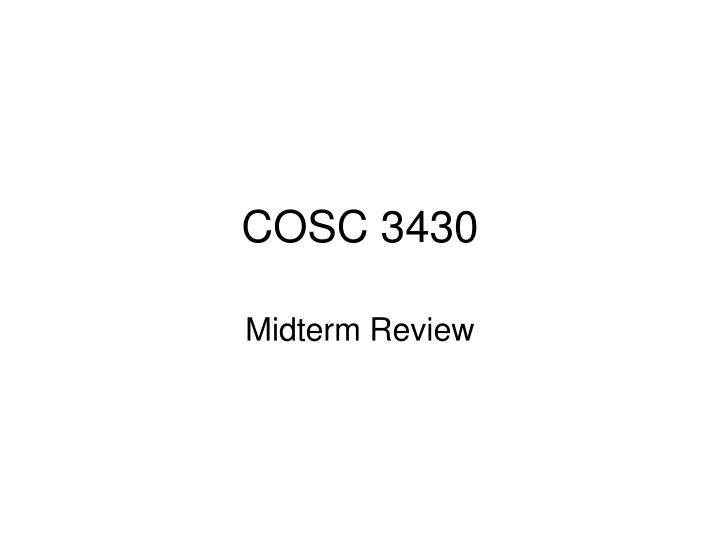 cosc 3430