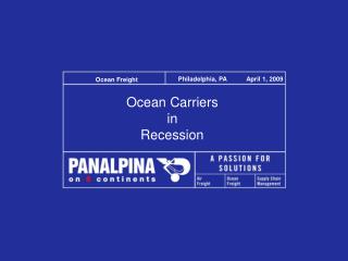 Ocean Carriers in Recession
